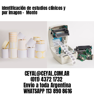 Identificación de estudios clínicos y por imagen –  Monte