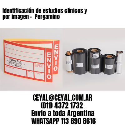 Identificación de estudios clínicos y por imagen –  Pergamino