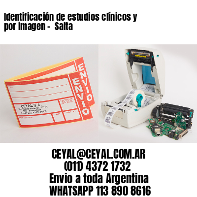 Identificación de estudios clínicos y por imagen –  Salta