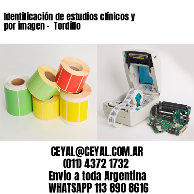 Identificación de estudios clínicos y por imagen –  Tordillo
