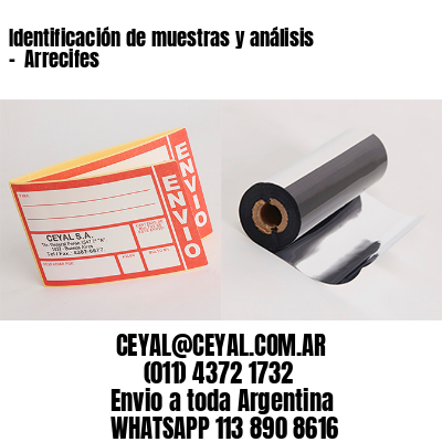 Identificación de muestras y análisis –  Arrecifes