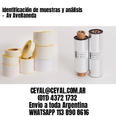 Identificación de muestras y análisis –  Av Avellaneda