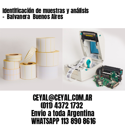 Identificación de muestras y análisis –  Balvanera  Buenos Aires