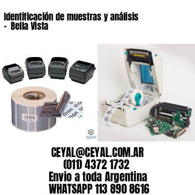 Identificación de muestras y análisis –  Bella Vista