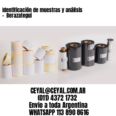 Identificación de muestras y análisis –  Berazategui