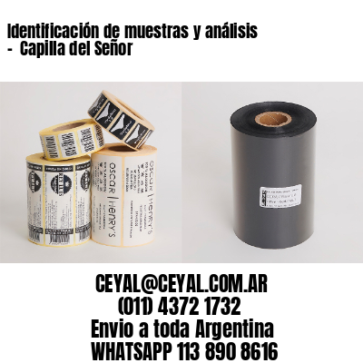 Identificación de muestras y análisis –  Capilla del Señor
