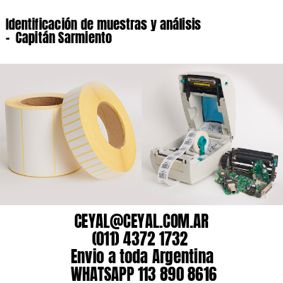 Identificación de muestras y análisis –  Capitán Sarmiento