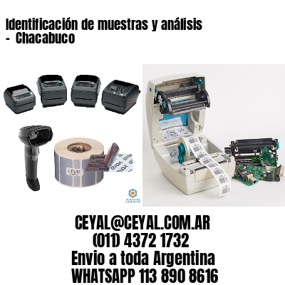 Identificación de muestras y análisis –  Chacabuco