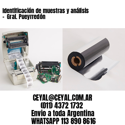 Identificación de muestras y análisis –  Gral. Pueyrredón