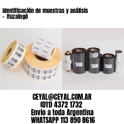 Identificación de muestras y análisis –  Ituzaingó