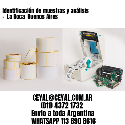 Identificación de muestras y análisis –  La Boca  Buenos Aires