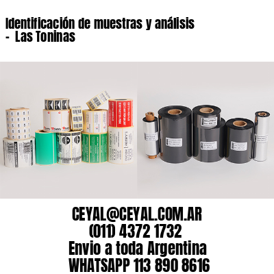 Identificación de muestras y análisis –  Las Toninas