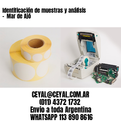 Identificación de muestras y análisis –  Mar de Ajó