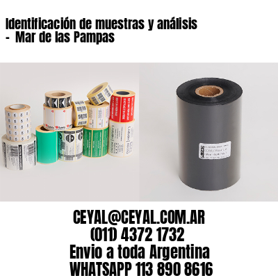 Identificación de muestras y análisis –  Mar de las Pampas