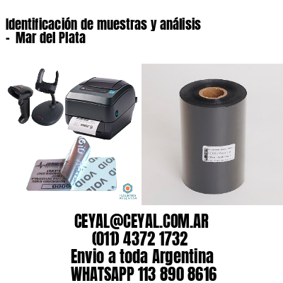 Identificación de muestras y análisis –  Mar del Plata