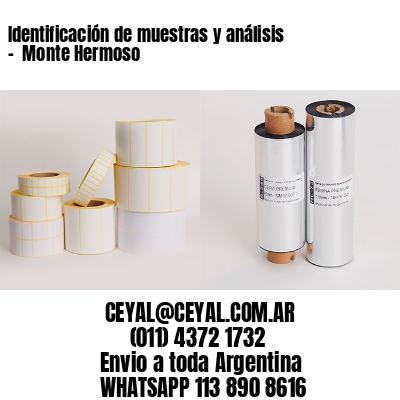 Identificación de muestras y análisis –  Monte Hermoso