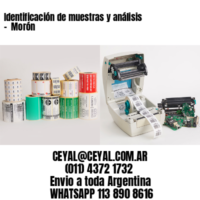 Identificación de muestras y análisis –  Morón