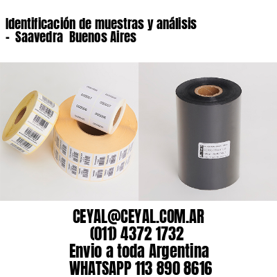 Identificación de muestras y análisis –  Saavedra  Buenos Aires