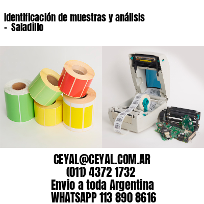 Identificación de muestras y análisis –  Saladillo