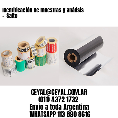 Identificación de muestras y análisis –  Salto