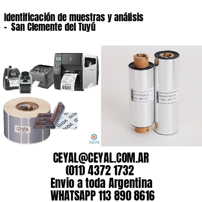 Identificación de muestras y análisis –  San Clemente del Tuyú