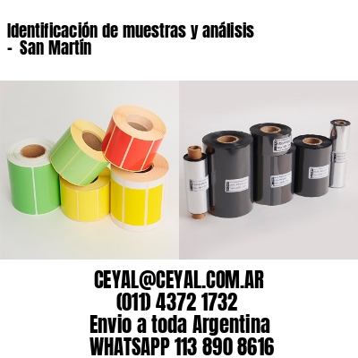 Identificación de muestras y análisis –  San Martín