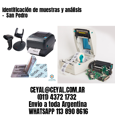 Identificación de muestras y análisis –  San Pedro