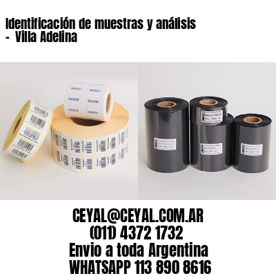 Identificación de muestras y análisis –  Villa Adelina