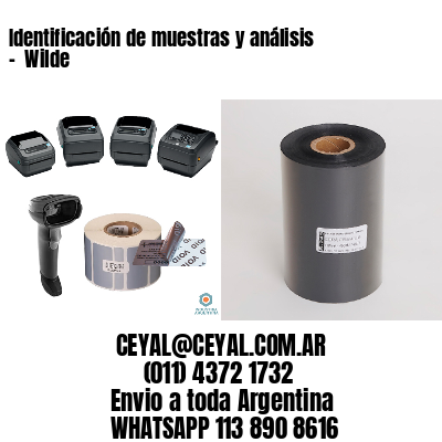 Identificación de muestras y análisis –  Wilde