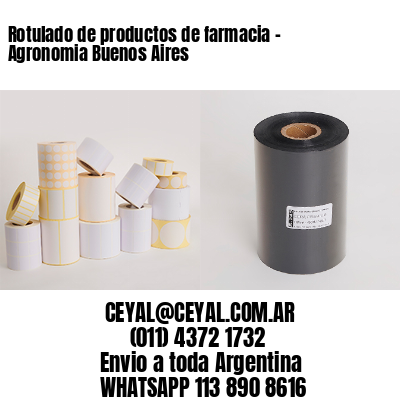Rotulado de productos de farmacia –  Agronomia Buenos Aires
