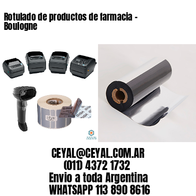 Rotulado de productos de farmacia –  Boulogne