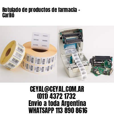 Rotulado de productos de farmacia –  Cariló