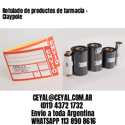 Rotulado de productos de farmacia –  Claypole