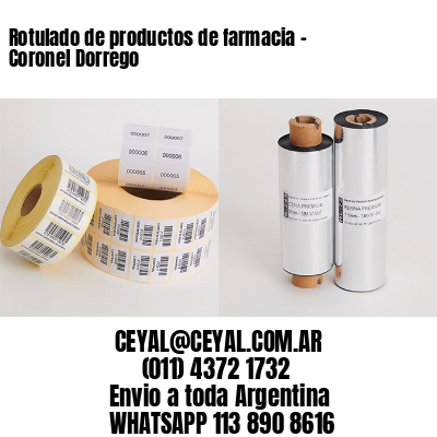 Rotulado de productos de farmacia –  Coronel Dorrego