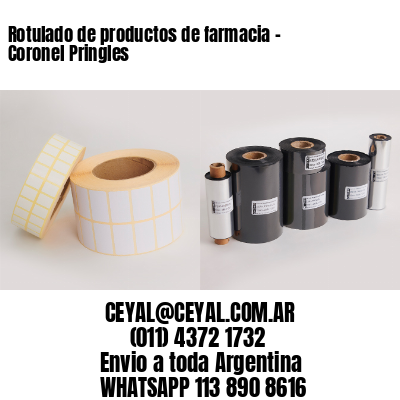 Rotulado de productos de farmacia –  Coronel Pringles