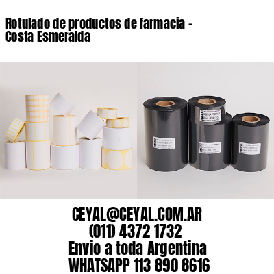 Rotulado de productos de farmacia –  Costa Esmeralda