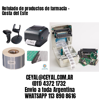 Rotulado de productos de farmacia –  Costa del Este