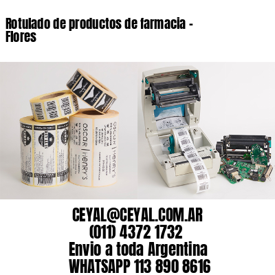Rotulado de productos de farmacia –  Flores