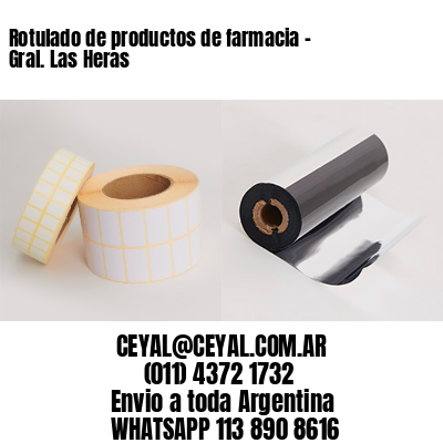 Rotulado de productos de farmacia –  Gral. Las Heras