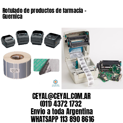 Rotulado de productos de farmacia –  Guernica