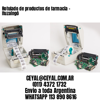 Rotulado de productos de farmacia –  Ituzaingó
