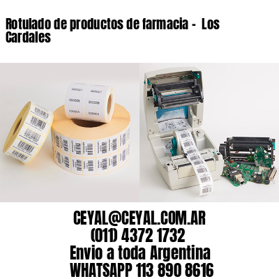 Rotulado de productos de farmacia –  Los Cardales