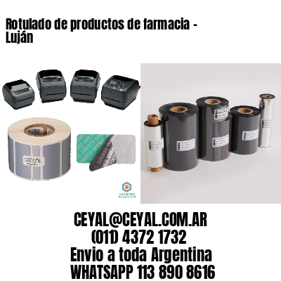 Rotulado de productos de farmacia –  Luján