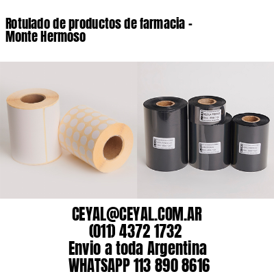 Rotulado de productos de farmacia –  Monte Hermoso