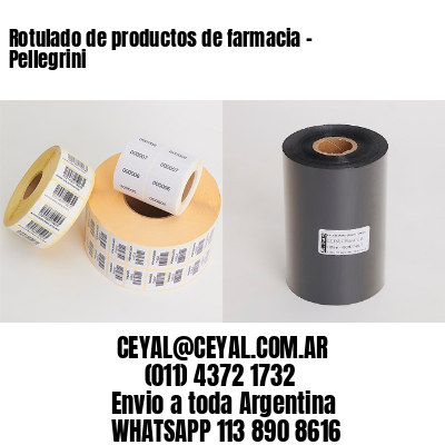 Rotulado de productos de farmacia –  Pellegrini
