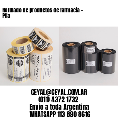 Rotulado de productos de farmacia –  Pila