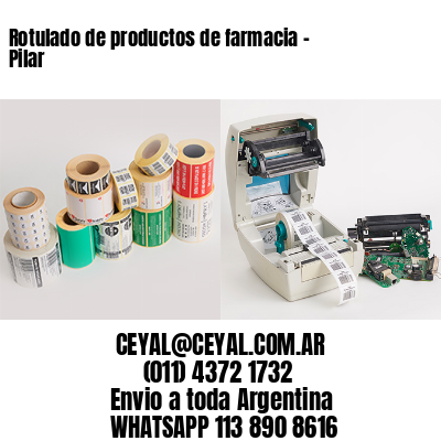 Rotulado de productos de farmacia –  Pilar