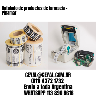 Rotulado de productos de farmacia –  Pinamar