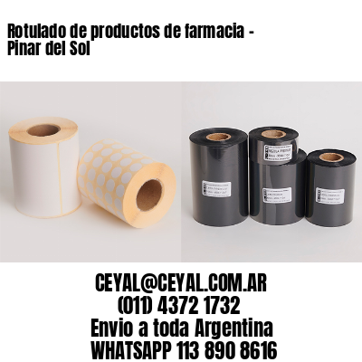 Rotulado de productos de farmacia –  Pinar del Sol