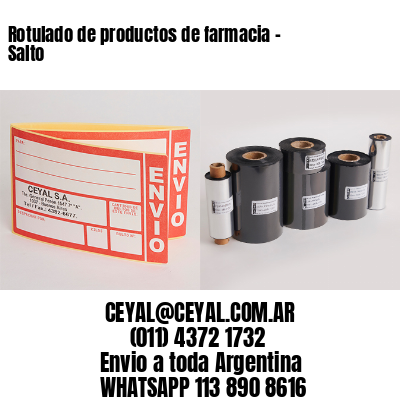 Rotulado de productos de farmacia –  Salto